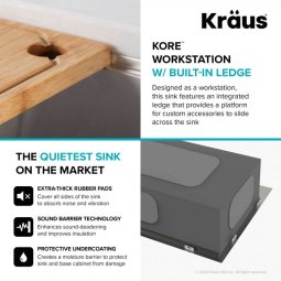Кухонна мийка Kore KWF210-30 з переднім фартуком нижнього монтажу, WORKSTATION-foto4