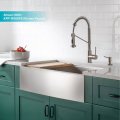 Кухонна мийка Kore KWF210-33 з переднім фартуком нижнього монтажу, WORKSTATION