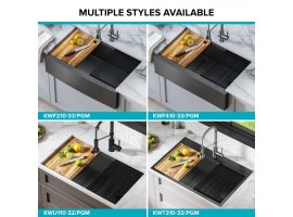 Кухонна мийка Kore KWF210-33/PGM WORKSTATION з переднім фартуком нижнього монтажу, покриття PVD-foto18