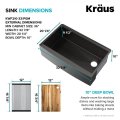 Кухонна мийка Kore KWF210-33/PGM WORKSTATION з переднім фартуком нижнього монтажу, покриття PVD