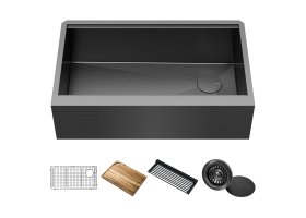 Кухонна мийка Kore KWF410-33/PGM WORKSTATION з переднім фартуком нижнього монтажу, покриття PVD-foto7