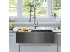 Кухонна мийка Kore KWF410-33/PGM WORKSTATION з переднім фартуком нижнього монтажу, покриття PVD-foto6
