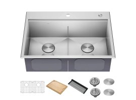 Кухонна мийка Kore KWT302-30 верхнього та нижнього монтажу, WORKSTATION-foto2