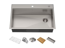 Кухонна мийка Kore KWT310-33 верхнього та нижнього монтажу, WORKSTATION-foto15