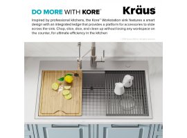 Кухонна мийка Kore KWT310-33 верхнього та нижнього монтажу, WORKSTATION-foto10