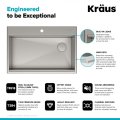 Кухонна мийка Kore KWT310-33 верхнього та нижнього монтажу, WORKSTATION