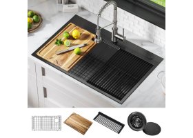 Кухонна мийка Kore KWT310-33/PGM верхнього та нижнього монтажу с PVD покриттям, WORKSTATION *Товар з вітрини-foto5