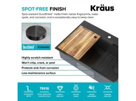 Кухонна мийка Kore KWT310-33/PGM верхнього та нижнього монтажу с PVD покриттям, WORKSTATION *Товар з вітрини-foto6