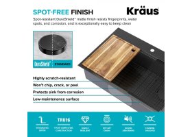 Кухонна мийка Kore KWT310-33/PGM верхнього та нижнього монтажу с PVD покриттям, WORKSTATION *Товар з вітрини-foto6