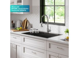 Кухонна мийка Kore KWT310-33/PGM верхнього та нижнього монтажу с PVD покриттям, WORKSTATION *Товар з вітрини-foto13