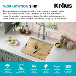 Кухонна мийка Kore KWU111-21 нижнього монтажу, WORKSTATION-foto6