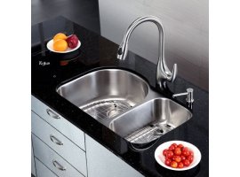Мийка кухонна стальна KBU21 Kraus-foto8