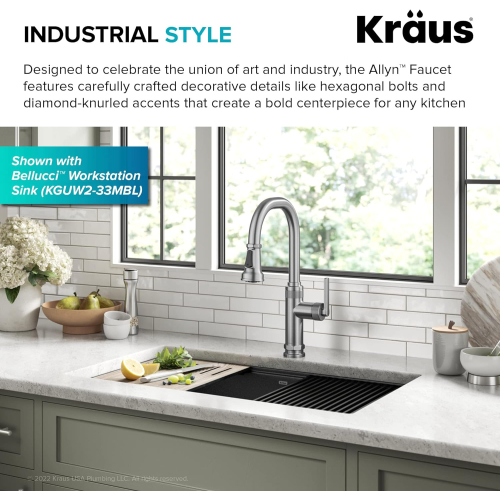 Змішувач кухонний ALLYN™ KPF-4102SFS Kraus-foto12