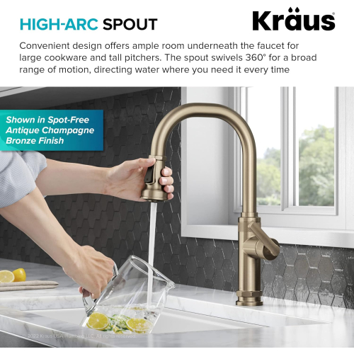 Змішувач кухонний ALLYN™ KPF-4102SFS Kraus-foto7