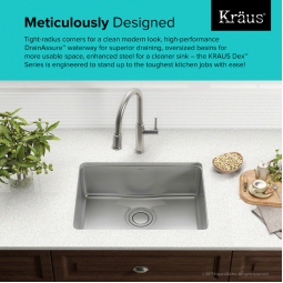 Мийка кухонна стальна KD1US25B DEX Kraus-foto14