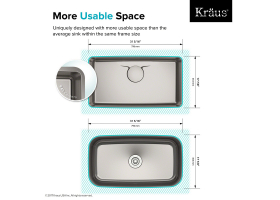 Мийка кухонна стальна KD1US25B DEX Kraus-foto12