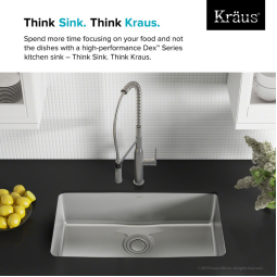Мийка кухонна стальна KD1US33B DEX Kraus-foto2
