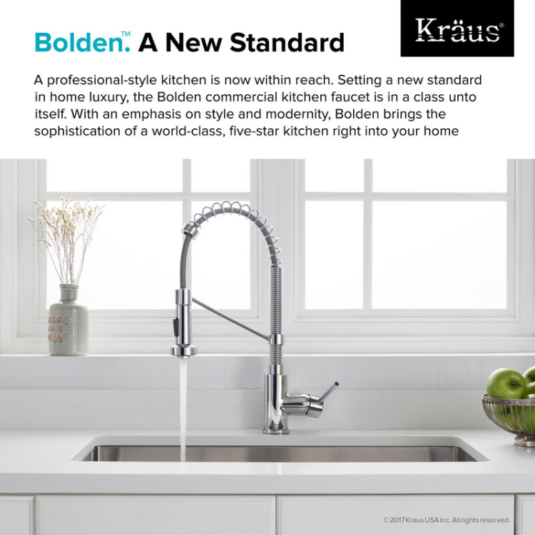 Змішувач кухонний BOLDEN™ KPF-1610SFSMB Kraus 