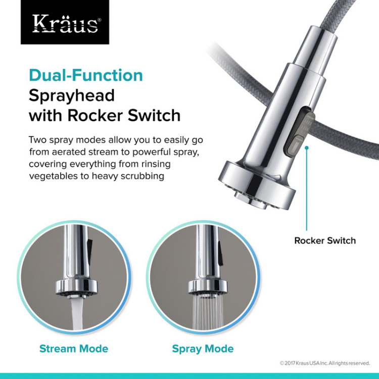 Змішувач кухонний BOLDEN™ KPF-1610SFSMB Kraus 