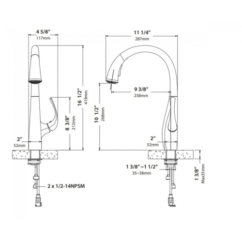Кухонний змішувач ANSEL™ KPF-1675MB Kraus-foto3