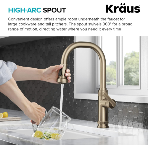 Змішувач кухонний ALLYN™ KPF-4102SFACB Kraus-foto7