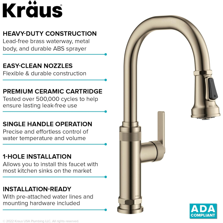 Змішувач кухонний ALLYN™ KPF-4102SFACB Kraus