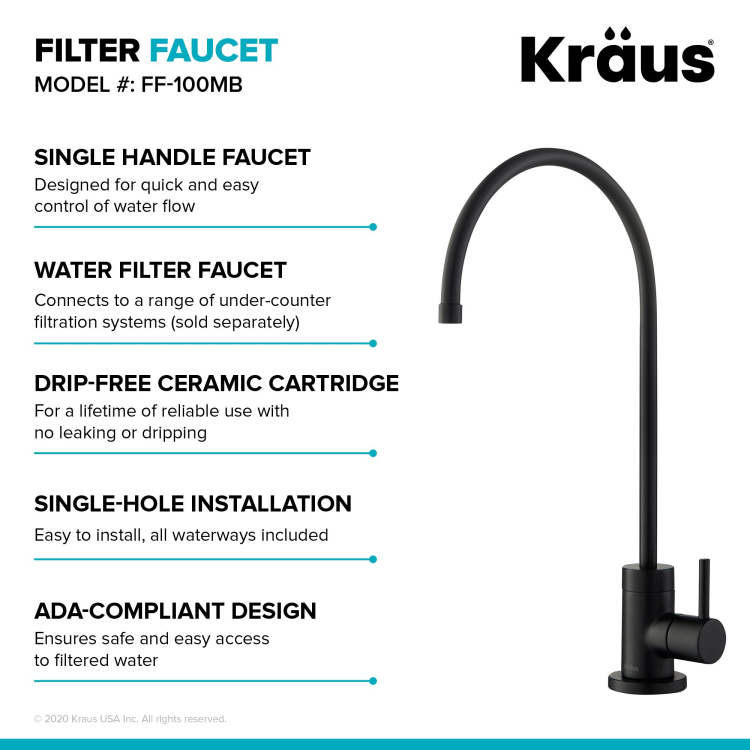 Кран для фільтрованої води PURITA™ FF-100MB Kraus