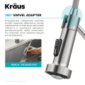 Змішувач кухонний 2в1 BOLDEN™ KFF-1610MB Kraus з підключенням фільтрованої води