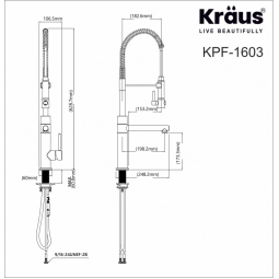 Кухонний змішувач ARTEC PRO™ KPF-1603BGMB Kraus-foto4