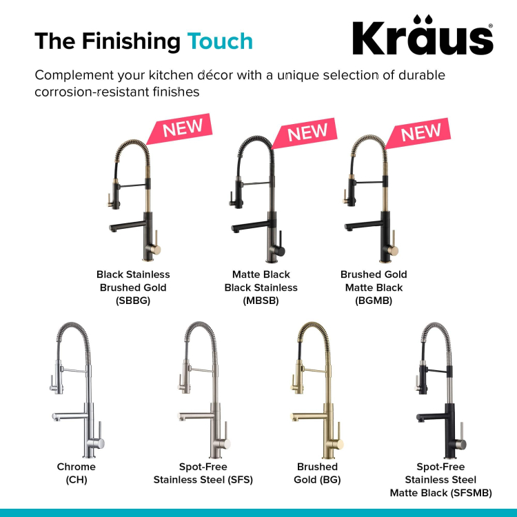 Кухонний змішувач ARTEC PRO™ KPF-1603MBSB Kraus