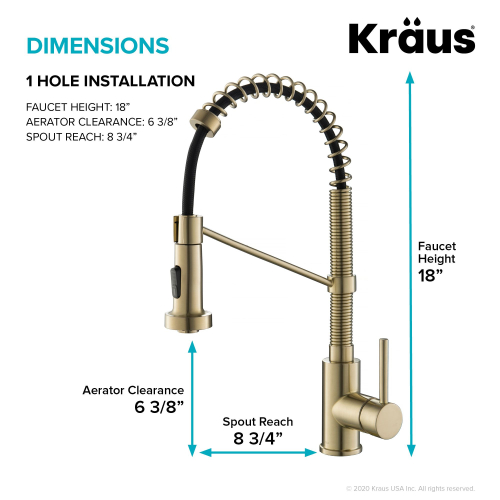 Змішувач кухонний BOLDEN™ KPF-1610SFACB Kraus-foto7