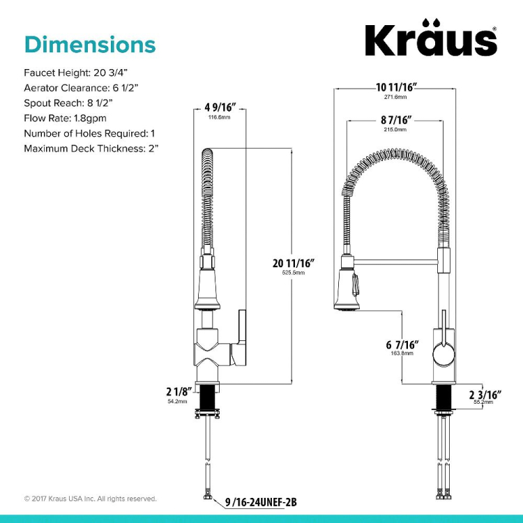 Кухонний змішувач BRITT™ KPF-1690SFS Kraus