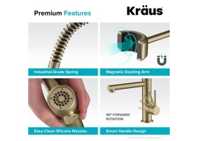 Кухонний змішувач ARTEC PRO™ KPF-1603BGMB Kraus *Товар з вітрини / з дефектами -foto7