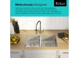Мийка кухонна стальна KD1UD33B DEX Kraus-foto4