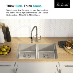 Мийка кухонна стальна KD1UD33B DEX Kraus-foto17