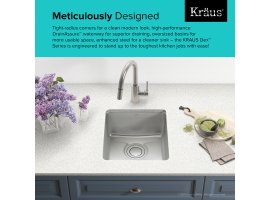 Мийка кухонна стальна KD1US17B DEX Kraus-foto4