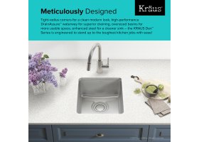 Мийка кухонна стальна KD1US17B DEX Kraus-foto14