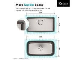 Мийка кухонна стальна KD1US17B DEX Kraus-foto12
