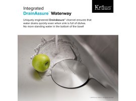 Мийка кухонна стальна KD1US17B DEX Kraus-foto7