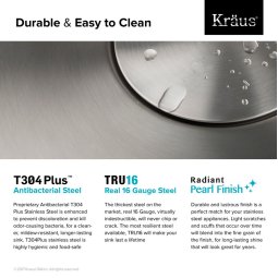 Мийка кухонна стальна KD1US17B DEX Kraus-foto11