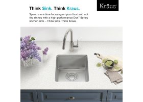 Мийка кухонна стальна KD1US17B DEX Kraus-foto2