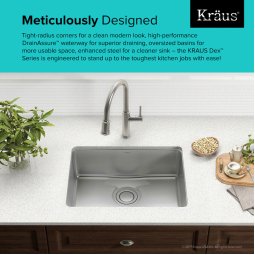 Мийка кухонна стальна KD1US25B DEX Kraus-foto4