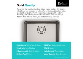 Мийка кухонна стальна KD1US25B DEX Kraus-foto13