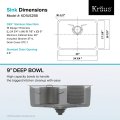 Мийка кухонна стальна KD1US25B DEX Kraus