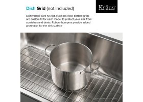 Мийка кухонна стальна KD1US25B DEX Kraus-foto2