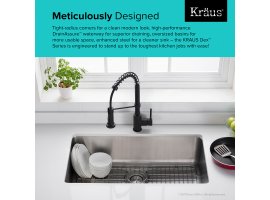 Мийка кухонна стальна KD1US33B DEX Kraus-foto4