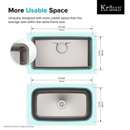 Мийка кухонна стальна KD1US33B DEX Kraus-foto6
