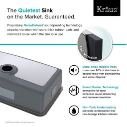 Мийка кухонна стальна KD1US33B DEX Kraus-foto12