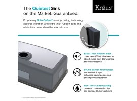 Мийка кухонна стальна KD1US33B DEX Kraus-foto12