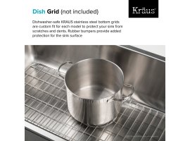 Мийка кухонна стальна KD1US33B DEX Kraus-foto16